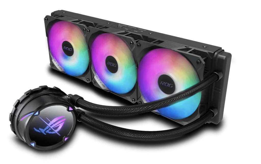 An image of an ASUS AIO cooler 