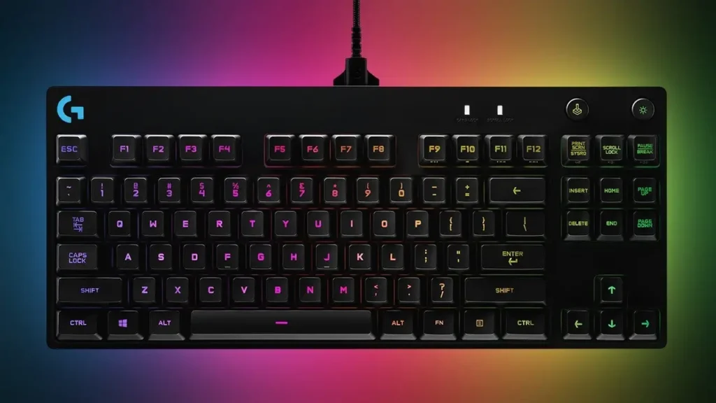 Image of the Logitech G Pro X, a customizable and modular gaming keyboard with hot-swappable mechanical switches and customizable RGB backlighting.